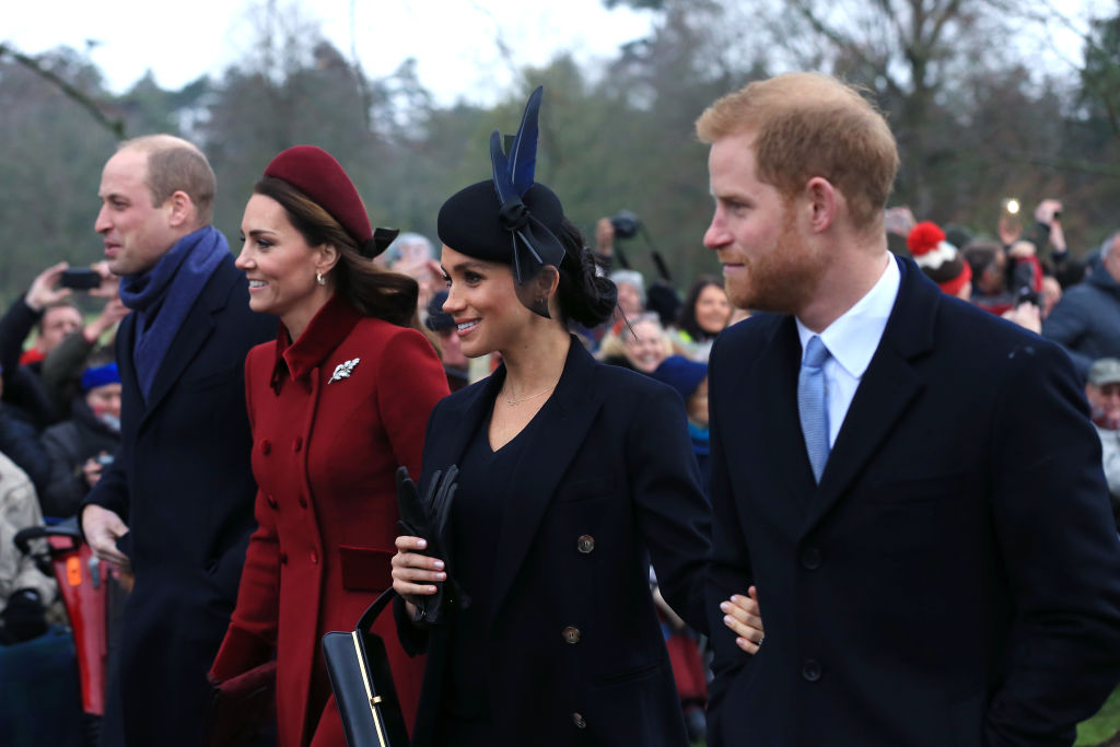 La familia real en las celebraciones de la Navidad (Getty)