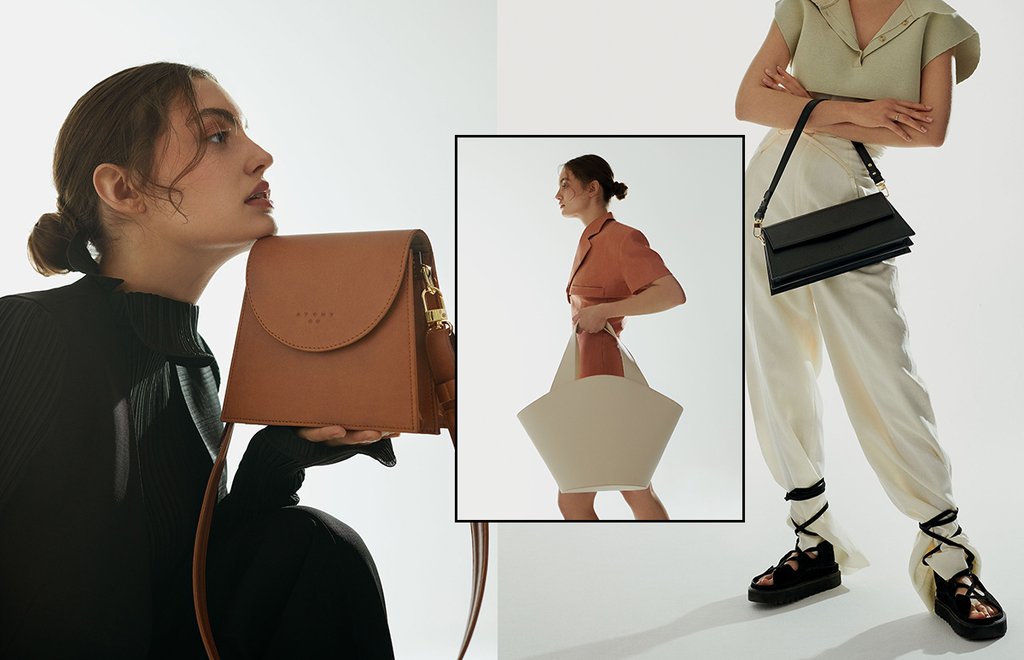 Atomy bolsas cuero manzana