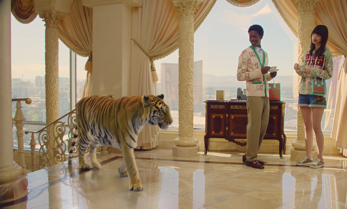 gucci campaña tigre protectores animales