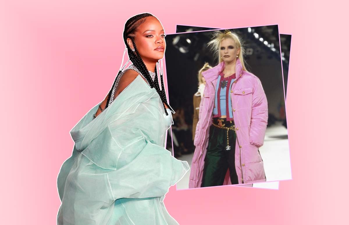 rihanna abrigo rosa chanel