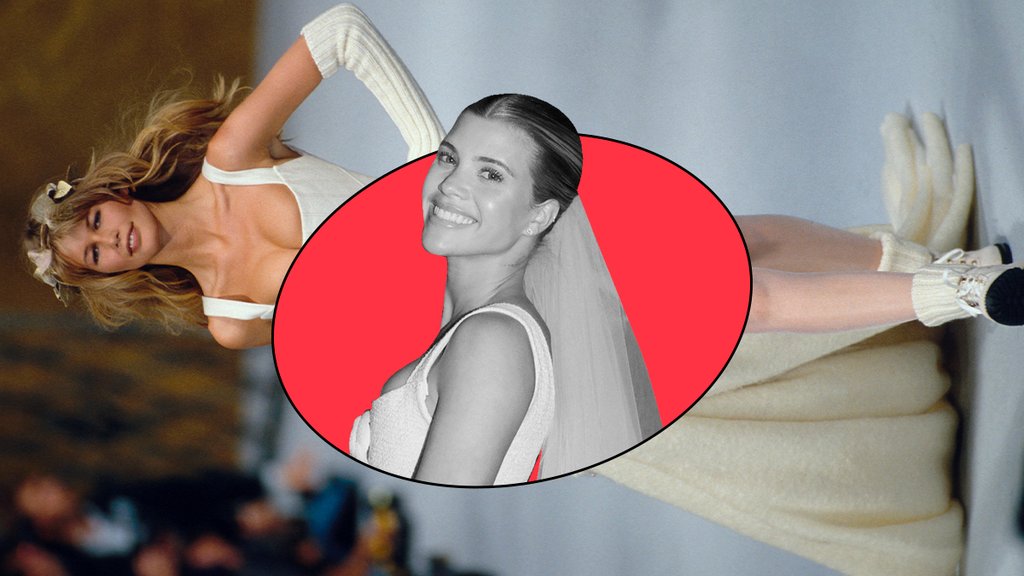 Sofia Richie usó un vestido de novia inspirado en Claudia Schiffer.