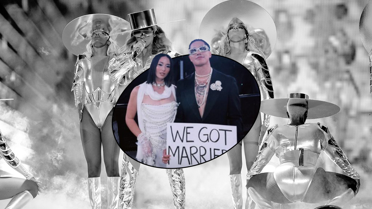 Fan de Beyoncé se viste de novia en el concierto para celebrar su aniversario de bodas.
