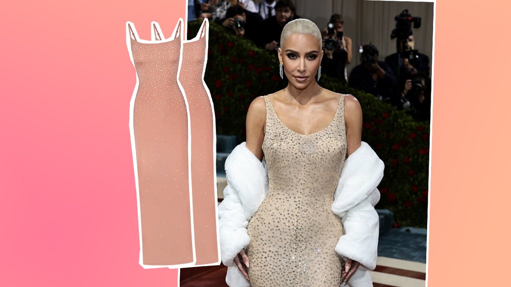 Kim Kardashian incluyó un vestido inspirado en Marilyn Monroe en Swarovski x Skims