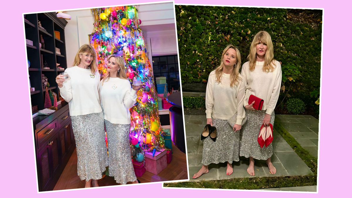 Reese Witherspoon y Laura Dern se visten idénticas para celebrar Navidad