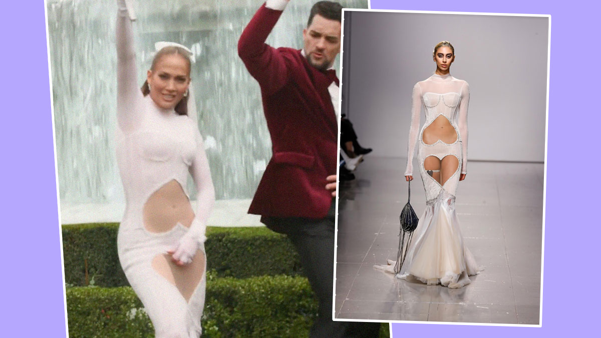 JLo usa un atrevido vestido de novia de ucraniano en su nuevo video