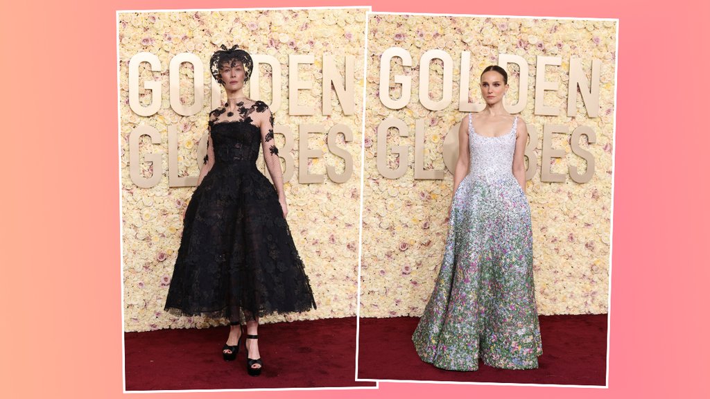 Los looks de Rosamund Pike y Natalie Portman se atoraron en los Golden Globes