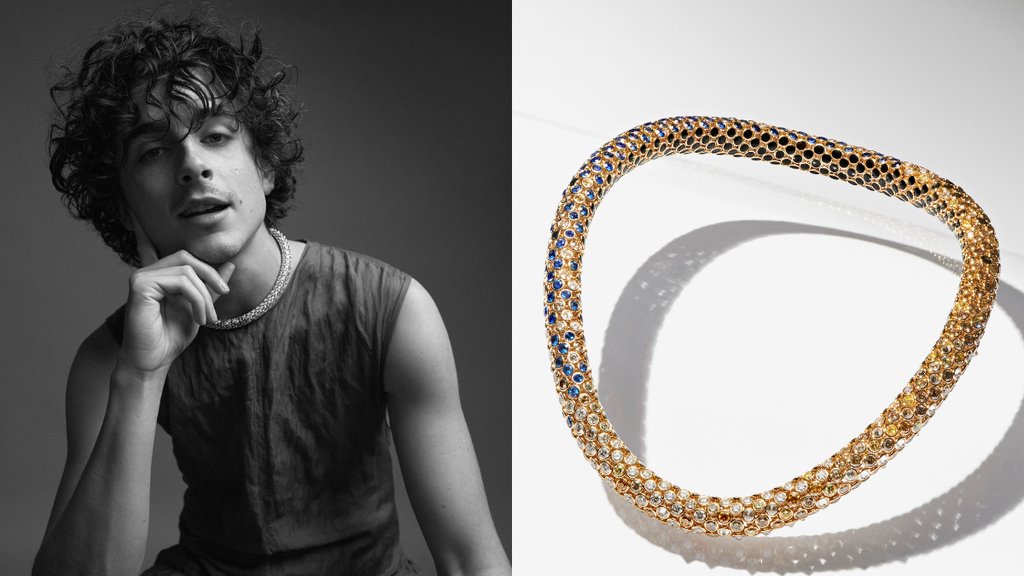 Timothée lo hace de nuevo y crea un collar con Cartier inspirado en Dune