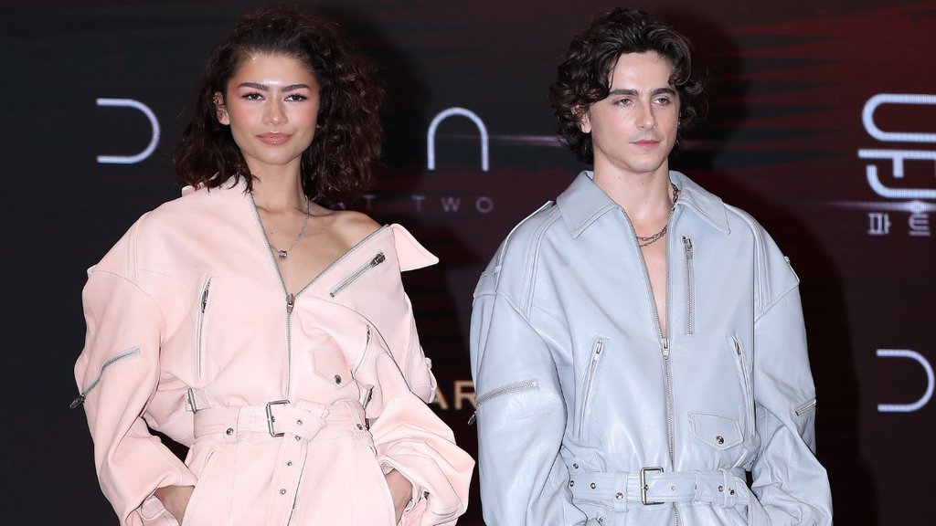 Los looks coordinados de Zendayay Timothée Chalamet en Corea del Sur
