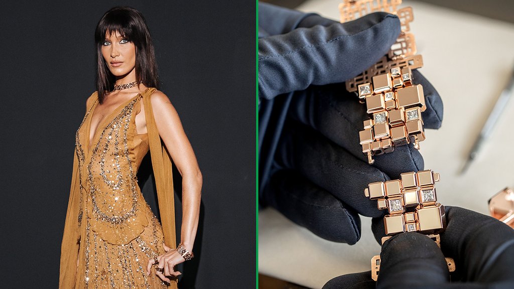 Bella Hadid presenta el reloj secreto Ice Cube de Chopard