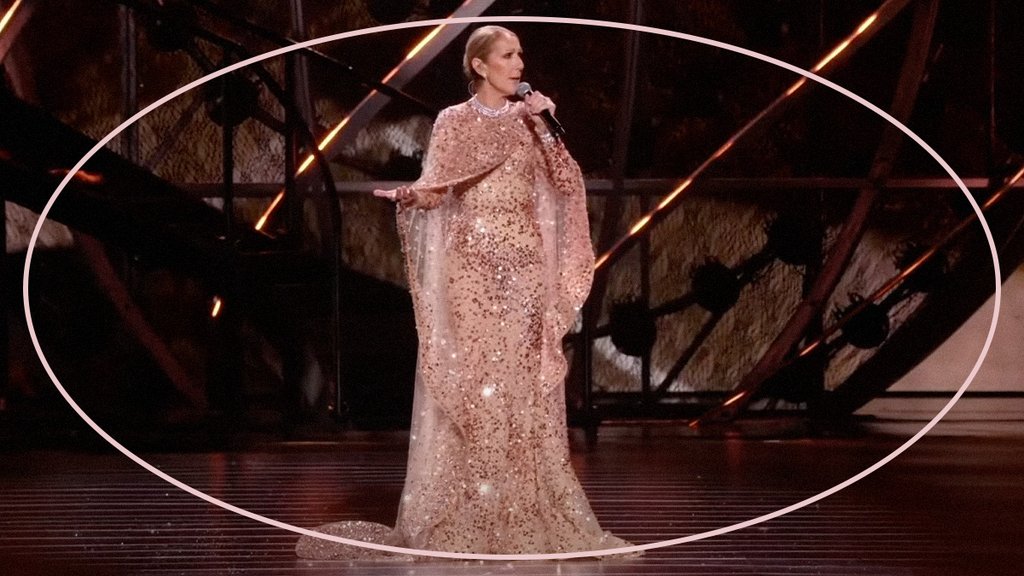 Celine Dion cantó en el segmento final del desfile de Elie Saab