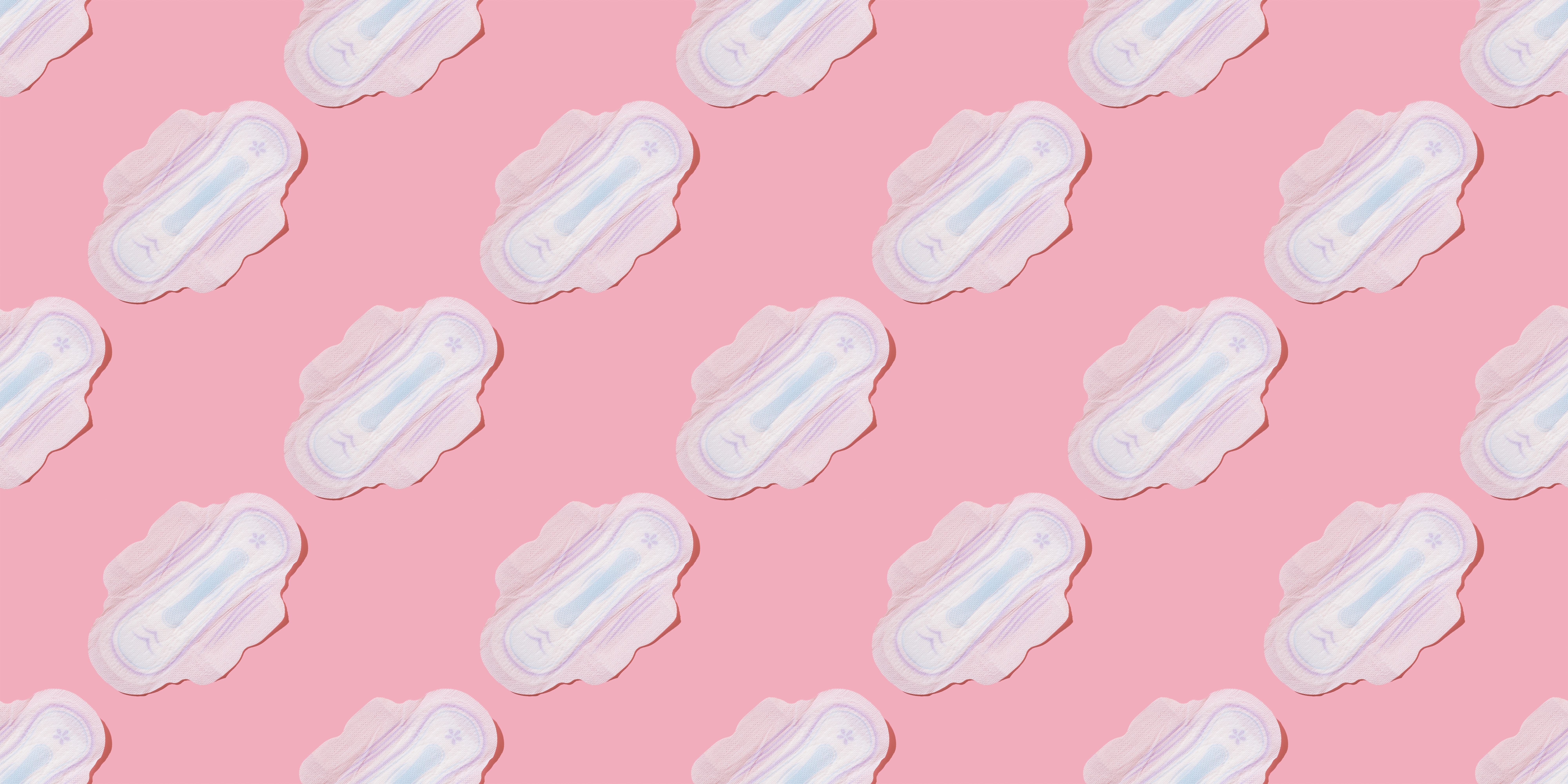 Women's,Pads,Pattern.,Feminine,Hygiene,Items.